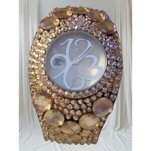 Women's Cuff Watch Jimmy Crystal BOHO Swarovski Elements New Battery Art‎ Deco